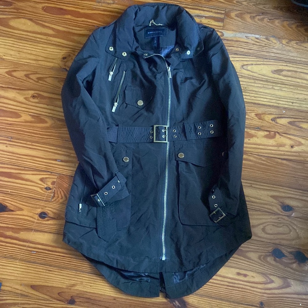BCBG Maxazria ANORAK Jacket trench style - Army Green sz S